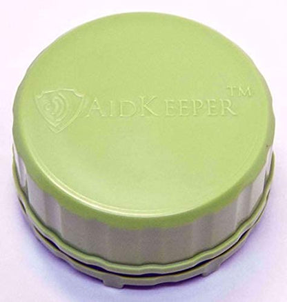Hearing Device Protection Case - Crush & Water Resistant Hard Case for Storage and Protection of Aids, Batteries, and Other Devices (Lime Green) - color: Lime Green