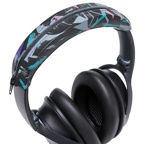 WC BandZ QC35 - Silicone Headband Cover for Bose QuietComfort 35, 35ii & 45 | Made by Wicked Cushions | Also fits QC 2023 & More, Enhanced Style & Sweat Protection | 90's Black - color: 90's Black