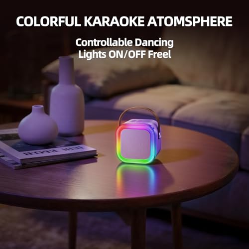 Kinglucky Mini Karaoke Machine for Kids, Top Birthday Gift Pick for Girls Ages 3-12 Years Old, Kids' Personal Video Players Accessories with 2 Mics Singing Present Toy Purple - color: Purple
