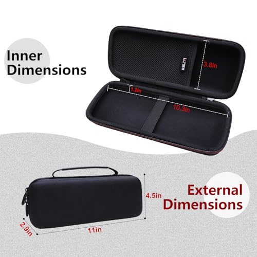 LTGEM Compatible with JBL Wireless Two Microphone/JBL PartyBox Mic, Black | Fit Sony ULT MIC, Receiver and Battery, Case Only - color: Black