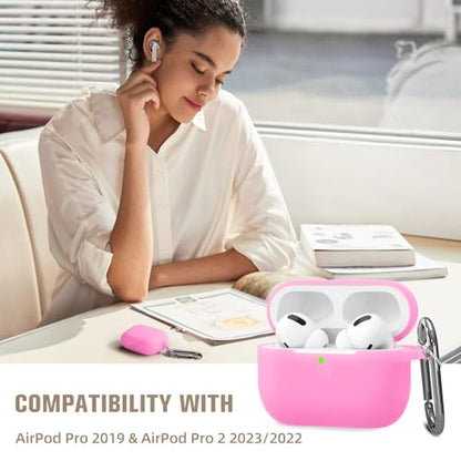 Night-Glow AirPods Pro Case Cover, Hamile Silicone Cases with Keychain Accessories for Apple Airpod Pro 1st/2nd Case 2019 2022, Women Men - color: 1-Nightglow Purple