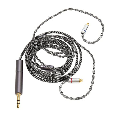 Earphone Cable for IE300 IE600 IE900 SE425 UE900 T100 W40, Upgraded Earphone Cable, 4-Core Pure Copper Silver-Plated Replacement Earphone Cable with Interchangeable 2.5mm/3.5mm/4.4mm Plug