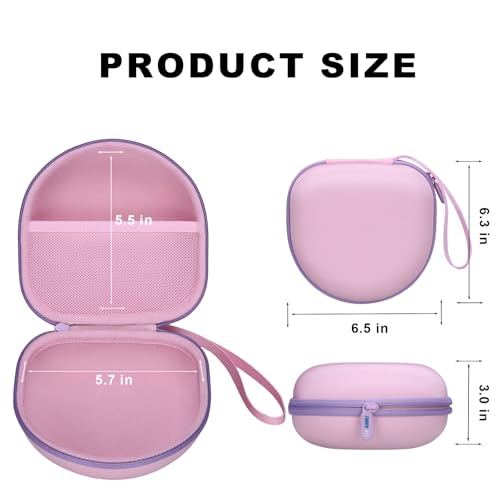 Kids Headphone Case for iClever/Acer/JBL, Pink Purple(Case Only) | for iClever BTH12 HS19 BTH22 BTH20 BTH18 BTH26/JBL Junior 320/Candy Bila/JoySpark/MIDOLA/EarFun/ADOOPE/JLab Kids Headphone - color: Pink-Purple