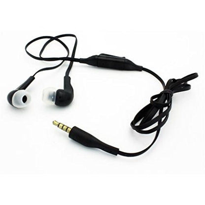 Compatible with Stylo 4 Plus - Sound Isolating Handsfree Headset Earphones Earbuds w Mic Dual Headphones Tangle Free Flat Wired 3.5mm [Black] Works with LG Stylo 4 Plus