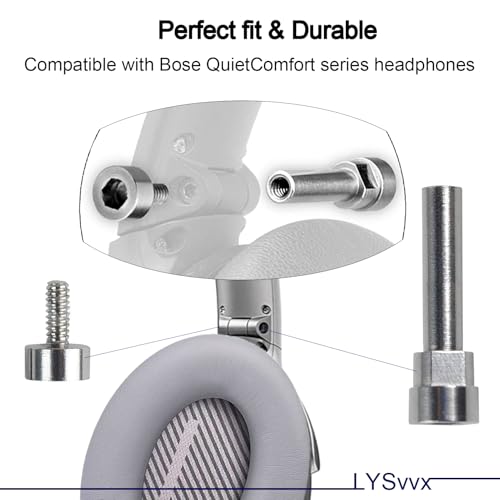 QC35 Hinge Screws - Specifically Designed Replacement Parts for Bose QuietComfort 35 II, QC35 II, QC35, QC45 and QC25 Headphones (Silver)