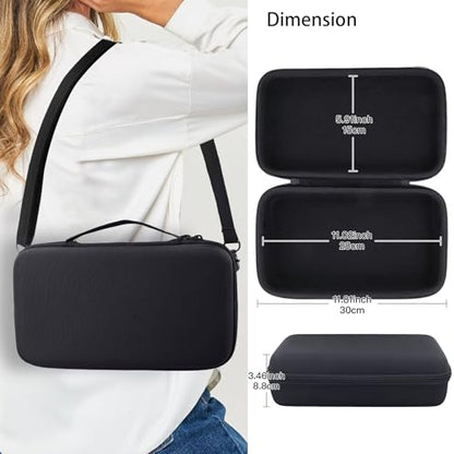 co2CREA Hard Case for Sony ULT Field 3 Wireless Bluetooth Speaker, Black | Portable Travel Bag Replacement with Detachable Shoulder Strap and Handle, Shockproof EVA Shell and Soft Lining - color: Black Case, style: Case for Sony ULT Field 3