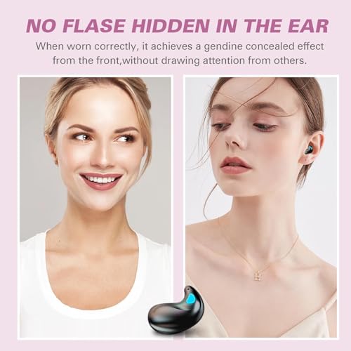 Invisible Sleep Wireless Earphone IPX5 Waterproof Pink Wireless Thin Invisible Sleep Earbuds for Side Sleepers Sleep Ear Buds Smallest Tiny Small Mini Discreet Earbud for Sleeping Invisible Headphones - color: Pink