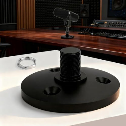 Desktop Microphone Stand for Shure MV7/MV7+ | Premium Low-Profile Detachable Microphone Base with Locking Nut, Secure & Space-Saving Desktop Stand - size: for Shure MV7/MV7+