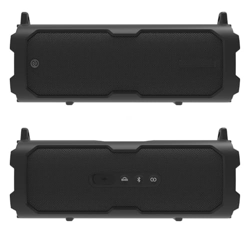 Silicone Case Cover for Xiaomi Sound Party Speaker, Soft Protective Sleeve Skin Cover Travel Protective Carrying Holder with Shoulder Strap Shockproof Anti-Drop Full Protection (Black) - color: Black