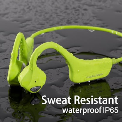 Bone Conduction Headphones Bluetooth, Open Ear Wireless Headset with Mic, Sweat Resistant Earbuds for Runnig Workout Hiking Running Fitness Walking (Green) - color: Green