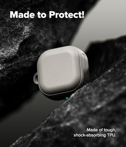 Ringke Onyx Magnetic for Samsung Galaxy Buds 4 Pro Case and Galaxy Buds 4 Case [Compatible with MagSafe] Prevents Oily Smudges Feels Good in The Hand Non-Slip Cover - Warm Gray - color: Warm Gray, size: Galaxy Buds 4 Pro / 4