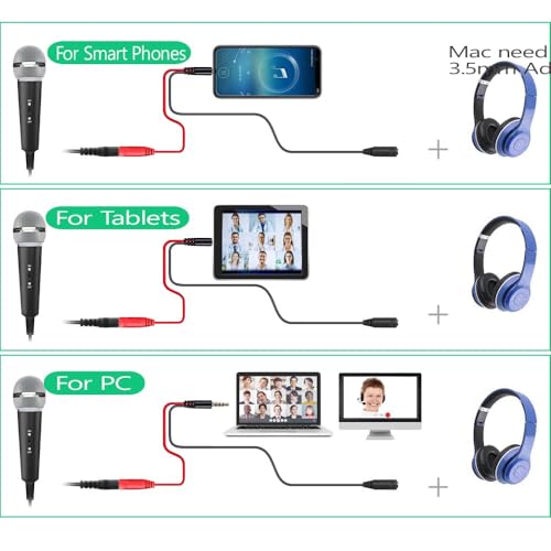Japard Gaming USB Microphone for PC High Sensitivity, Mini Condenser 3.5 mm Plug for iPhone iPad Android, Broadcast Music Recording Set for Computer Meeting Podcast, Gift for Kids