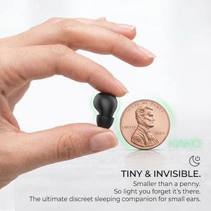 Sleep Earbuds for Side Sleepers, Ultra-Mini Wireless Bluetooth 5.4 Sleep Headphones, Hidden Noise Reducing Earplugs for Sleep, Work Invisible Ear Buds Headphones (White) - color: White