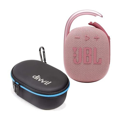 JBL Clip 4 Portable Bluetooth Speaker (Pink) + Bundle with divvi! Protective Hardshell Case (Black) - color: Pink