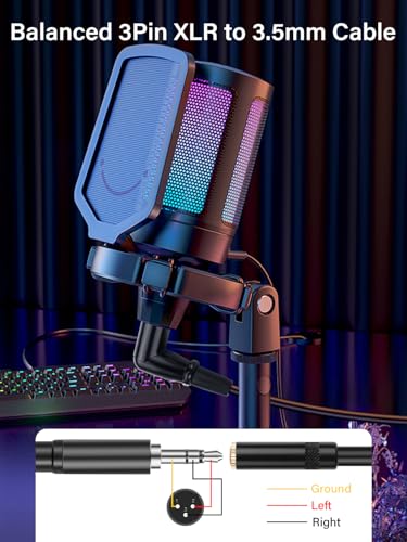 90 Degree XLR to 1/8 Stereo Audio Cable,Right Angle XLR Male to 3.5mm TRS Female Adapter Cable for Amplifier Mixer Microphone (0.3M/1FT