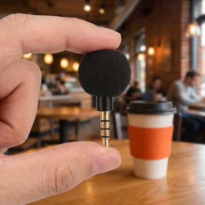 LALAFINA 2pcs Mini Portable Microphone 3.5mm Jack for Laptop Computer