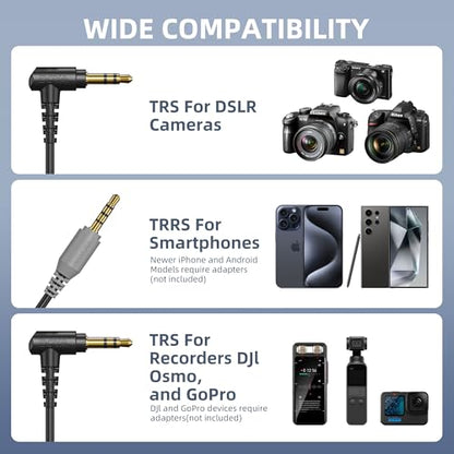 BOYA MM1W Shotgun Mic for Video Camera, Shotgun Microphone with Shock Mount, External Microphone for iPhone, Android, Smartphones, DSLR Camcorders, Ideal for Recording, Live Streaming, and Vlogging
