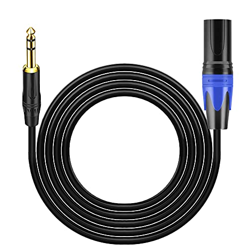 XLR to 1/4 TRS Stereo Adapter, 6.35mm Dual Channel to 3-pin Male, XLR to 1/4 Balanced Microphone Stereo Audio Converter AdapterCable 1 Pack (6.6Feet) - size: 6.6Feet