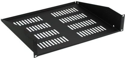 Gator Rackworks Universal Rack Mounting Vented Accessory Shelf, 2U Size - 15" Deep (GRW-SHELFVNT2) - size: 2U Rack Space - Vented