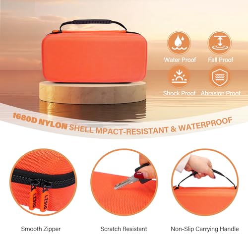 Wireless Microphone Case Compatible with JBL Wireless Two Microphone System & Dual Partybox Mics, Handheld Dual Mic Travel Bag for Singing & Karaoke, with 2 Mic Covers | Waterproof & Dirt Resistant - color: Upgrade-Orange