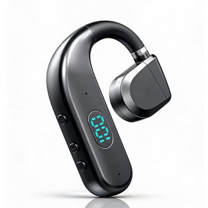 Bluetooth Headset, Noise Cancelling Single Ear Earpiece, Hands Call Earphones with Built in Mic for Driving Business Office, 300mAh Battery (Blue)