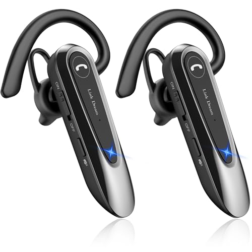 Link Dream 2 Pack Bluetooth Earpiece for Cell Phone with Mute - size: 2 Pack