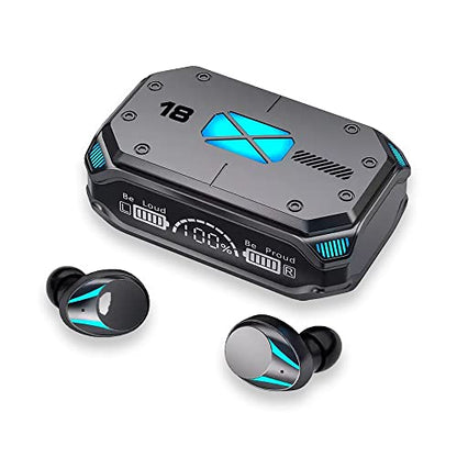 M41 Bluetooth Ear Buds, True Wireless Earbuds 120Hrs Playback with 1200mAh Battery, IPX7 Waterproof Bluetooth Earphones for Android, iPhone, PC, Laptop (Black) - color: Black