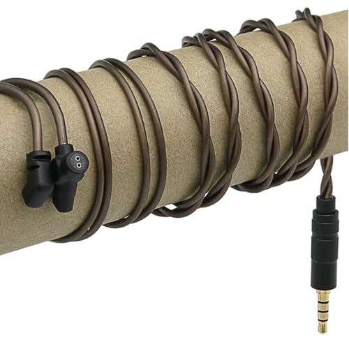 Jectse IEM Cable with Detachable Mic, 2 Pin 0.78mm Upgrade Cable OFC Gold Plated 3.5mm Plug, with Detachable Microphone, for QDC UE TRN CCA Headphones