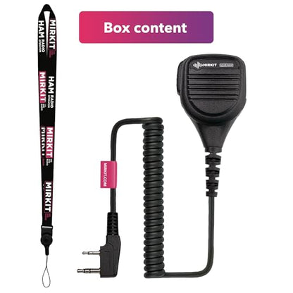 Heavy Duty Speaker Mic Compatible with Baofeng UV-5R, BF-F8HP, UV-82, UV-82HP. Push to Talk Microphone & Lanyard Ham Radio Operator. Shoulder Mic Can be Used as Police Radio - style: Speaker Mic