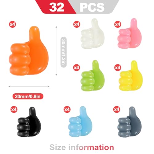 32-Pack Self-Adhesive Silicone Hooks with Cable Clips for Cord Management Multi-Purpose Desk Organizer for Keys Office Supplies and Charging Stations Home Office Use