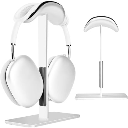 Headphone Stand for AirPods Max 2 & 1 Auto Sleep Mode, Silver | Aluminum Pole & Stable Base, Anti-Scratch ABS Headset Holder, Anti-Scratch Touch Surface, Universal Compatibility - color: Sliver