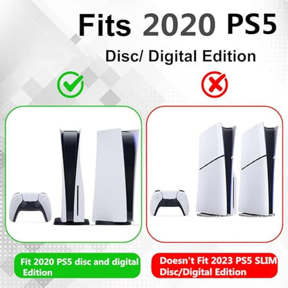 Hard Shell Carrying Case for Playstation 5 Console, Travel Case for PS5 Disc Digital Edition, Storage Bag for PS5 Controllers and Other Accessories
