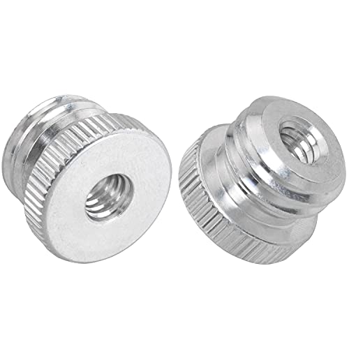 2PCS 1/4'' Female to 5/8'' Male Threaded Screw Adapter for Microphone Stand Mount Tripod Laser Level Adapter - size: 1/4'' Female to 5/8'' Male