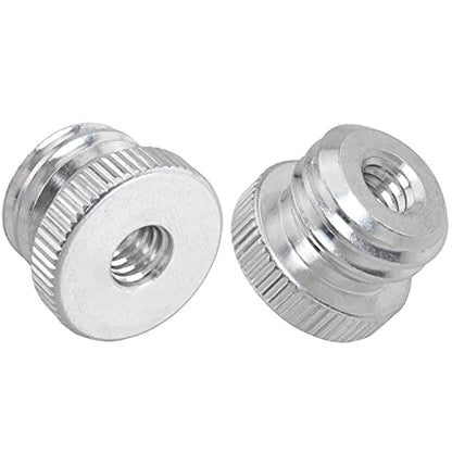 2PCS 1/4'' Female to 5/8'' Male Threaded Screw Adapter for Microphone Stand Mount Tripod Laser Level Adapter - size: 1/4'' Female to 5/8'' Male