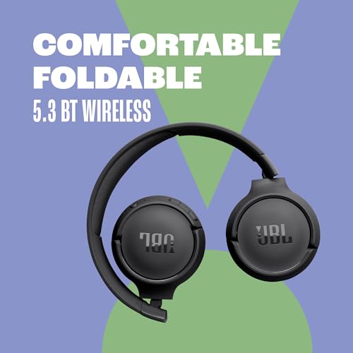 JBL Tune 520BT - Wireless On-Ear Headphones, Up to 57H Battery Life and Speed Charge, Lightweight, Comfortable and Foldable Design, Hands-Free Calls with Voice Aware (White) - color: White