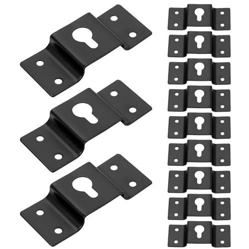 12PCS Hanging Speaker Bracket Wall Mount Iron Hook Hanger Plate Connector for Surround Sound Box Audio Speaker with Mounting Screws (2.8×1.18 Inch) - style: 12Pcs (2.8×1.18 Inch)