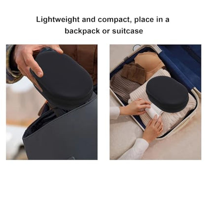 Hard EVA Carrying Case for Over Ear Headphones, PU Leather Protective Travel Storage Bag with Waterproof Shockproof Design, Black - color: Black