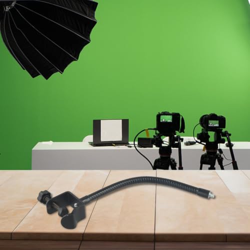 Adjustable Gooseneck Microphone Stand with Desk Clamp, Flexible Metal Arm for Podcasting Streaming Gaming, Compatible with Handheld Mics and Smartphones(A) - size: A