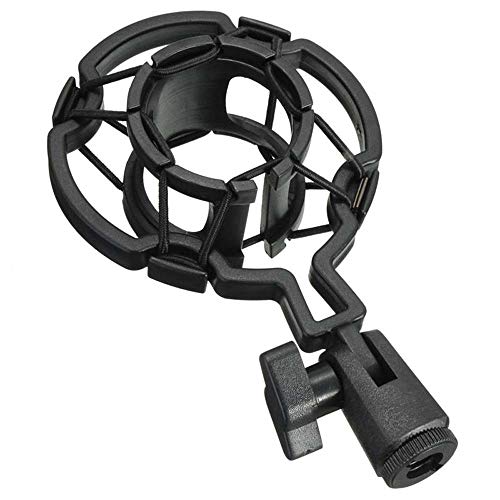 Universal Microphone Shock Mount, Mic Clip Holder for Diameter 47mm-53mm Mic Anti Vibration Adjustable High Isolation Shock Mount