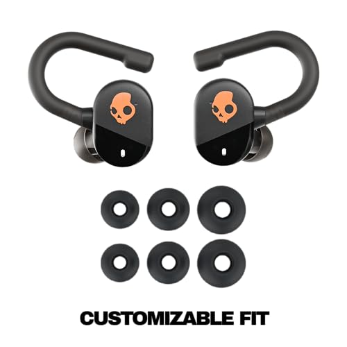Skullcandy Push Play Active Wireless Earbuds - True Black/Orange - color: True Black/Orange