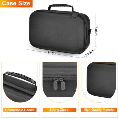 ANKHOH Hard Travel Case for JBL Charge 6 Speaker with Shoulder Strap | Fixed tray, elastic strap and zippered mesh pocket organize the speaker, charger and cables, Black, Case Only - color: Black