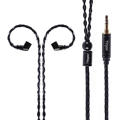 YINYOO 1.2 Meter Long in Ear Monitor Cable, KZ ZS10 Pro IEM Cable, Upgraded Earbuds Cord for ZSN PRO X, Castor, EDX PRO, ZS12 PRO X, ZS10 Prox, ZS10 PRO 2, ZAR, ZAS, CCA CRA (QDC-Pins 3.5mm) - size: 1.2m, style: QDC,3.5mm