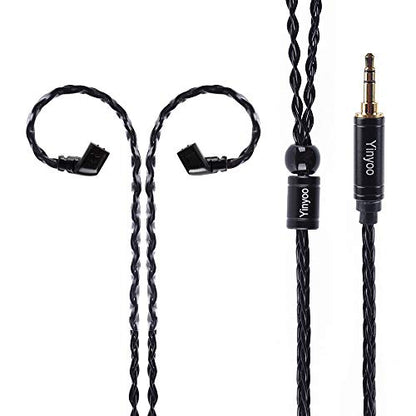 YINYOO 1.2 Meter Long in Ear Monitor Cable, KZ ZS10 Pro IEM Cable, Upgraded Earbuds Cord for ZSN PRO X, Castor, EDX PRO, ZS12 PRO X, ZS10 Prox, ZS10 PRO 2, ZAR, ZAS, CCA CRA (QDC-Pins 3.5mm) - size: 1.2m, style: QDC,3.5mm