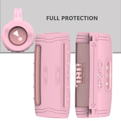 Silicone Cover Case for JBL Flip 7 Portable Bluetooth Speaker - color: Pink