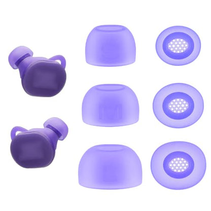 Replacement Ear Tips Compatible with JBL Endurance Race 2 | Soft Silicone Eartips with Portable Storage Box (3 Pairs, Purple, S/M/L)