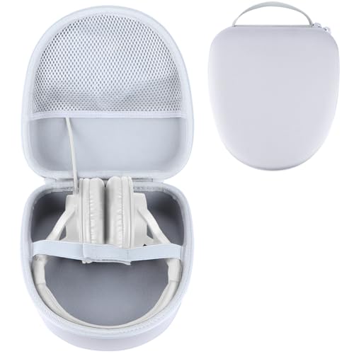 Case for Audio-Technica ATH-M50X ATH-M20X Studio Headphones | Hard Shell Shockproof, Portable Headphone Storage, Mesh Bag Organizer, Lightweight Travel - color: Gray Case
