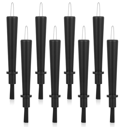 8 Pieces Hearing Aid Cleaning Tools Cleaner Brush Kits Hearing Amplifier Brush Tools with Wax Loop Essential Accessories for Earbuds Headphones
