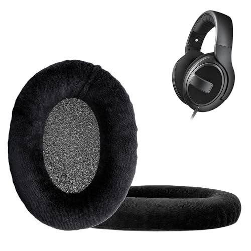 kwmobile 2X Velour Headphone EarpPads for Sennheiser HD 559/569 / 599 Replacement Ear Pads - Headphone Ear Covers - Black