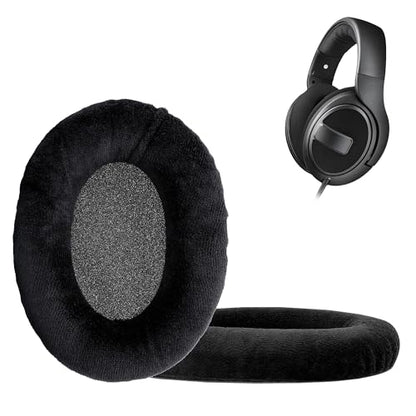 kwmobile 2X Velour Headphone EarpPads for Sennheiser HD 559/569 / 599 Replacement Ear Pads - Headphone Ear Covers - Black
