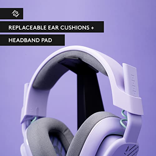 Logitech G Astro A10 Gen 2 Cross-Platform Wired Gaming Headset - Lilac | 3.5mm Headphone Jack, 32mm Drivers, Flip-to-Mute Mic, Over-Ear Cup Design - color: Lilac